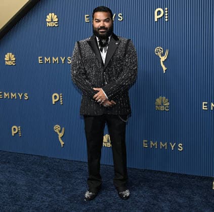 Adrian Dev Hacks arrives for the 78th annual Primetime Emmy Awards at the Peacock Theater in Los Angeles on Monday, September 14, 2026.  LAP20260914030 JohnxMcCoy