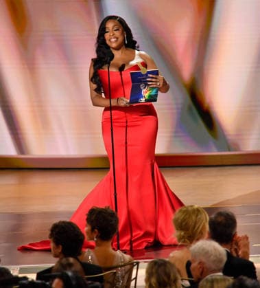 Niecy Nash-Betts speaks on stage during the 78th annual Primetime Emmy Awards at the Peacock Theater in Los Angeles on Monday, September 14, 2026.  LAP20260914165 JIMxRUYMEN