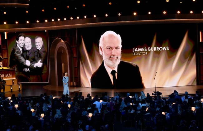 Jamie Lee Curtis speaks on stage during the 78th annual Primetime Emmy Awards at the Peacock Theater in Los Angeles on Monday, September 14, 2026.  LAP20260914175 JIMxRUYMEN