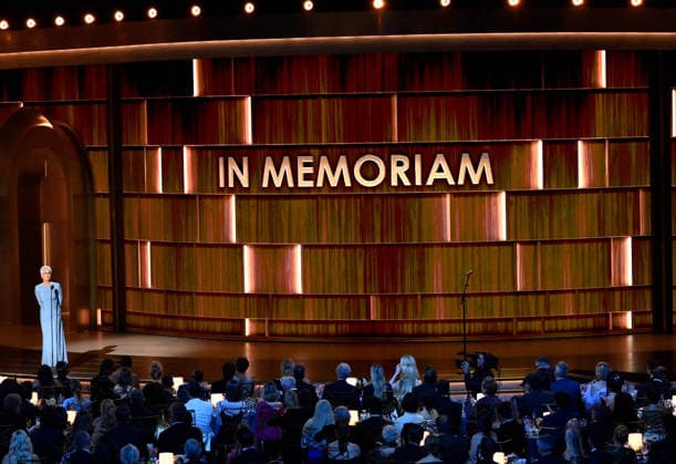 Jamie Lee Curtis speaks on stage during the 78th annual Primetime Emmy Awards at the Peacock Theater in Los Angeles on Monday, September 14, 2026.  LAP20260914177 JIMxRUYMEN