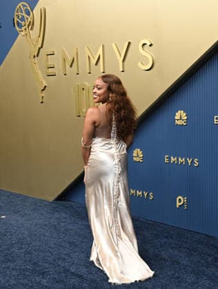 Quinta Brunson arrives for the 78th annual Primetime Emmy Awards at the Peacock Theater in Los Angeles on Monday, September 14, 2026.  LAP20260914847 JohnxMcCoy