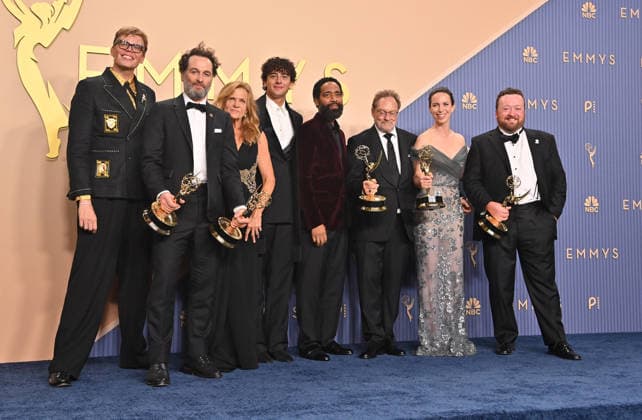 78th Primetime Emmy Awards - Press Room Jeff Hiller, Matthew Rhys, Dale Dickey, Kingston Rumi Southwick, Kevin Carroll, Stephen Root, Kate O Flynn and Neil Casey in the press room at the 78th Primetime Emmy Awards held at the Peacock Theater on September 14, 2026 in Los Angeles, California. Los Angeles Peacock Theater California USA Copyright: xTammiexArroyo AFF-USA.comx