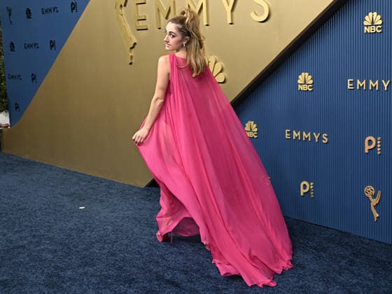 Rachel Sennott arrives for the 78th annual Primetime Emmy Awards at the Peacock Theater in Los Angeles on Monday, September 14, 2026.  LAP20260914853 JohnxMcCoy