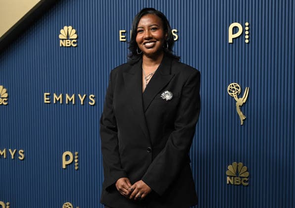Joya McCroary arrives for the 78th annual Primetime Emmy Awards at the Peacock Theater in Los Angeles on Monday, September 14, 2026.  LAP20260914872 JohnxMcCoy