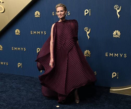 Cynthia Nixon arrives for the 78th annual Primetime Emmy Awards at the Peacock Theater in Los Angeles on Monday, September 14, 2026.  LAP20260914874 JohnxMcCoy