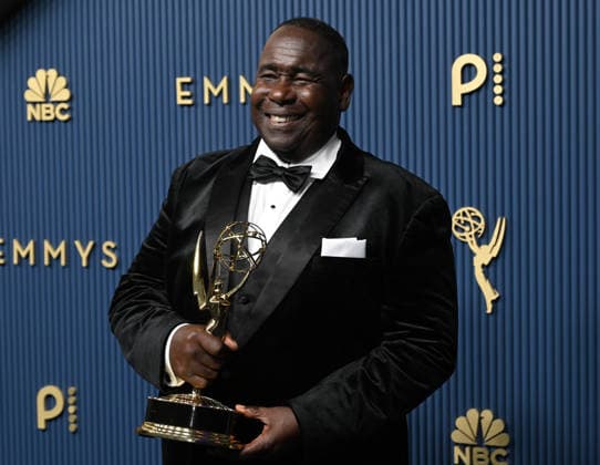Ernest Harden Jr. arrives for the 78th annual Primetime Emmy Awards at the Peacock Theater in Los Angeles on Monday, September 14, 2026.  LAP20260914876 JohnxMcCoy