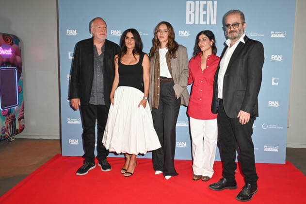 Si Tu Penses Bien Premiere - Paris Christian Benedetti, Geraldine Nakache, Monia Chokri, Mina Kavani and Daniel Cohen attending the premiere of the movie ‘Si tu penses bien’, held at MK2 Quai de Loire cinema, in Paris, France, on September 14th, 2026. Photo by Mireille Ampilhac ABACAPRESS.COM Paris France  Copyright: xAmpilhacxMireille ABACAx