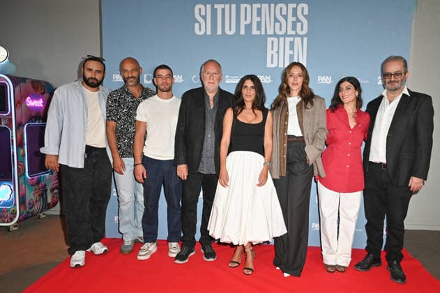 Si Tu Penses Bien Premiere - Paris Oussama Kheddam, Omar Salim, Rabah Nait Oufella, Christian Benedetti, Geraldine Nakache, Monia Chokri, Mina Kavani and Daniel Cohen attending the premiere of the movie ‘Si tu penses bien’, held at MK2 Quai de Loire cinema, in Paris, France, on September 14th, 2026. Photo by Mireille Ampilhac ABACAPRESS.COM Paris France  Copyright: xAmpilhacxMireille ABACAx