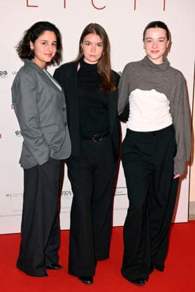 Deniz Akyüz, Phillis Lara Lau, and Eva Marlen Hirschburger at the premiere of the movie *Corpus Delicti* at the Delphi Filmpalast in Berlin, September 14, 2026 Foto:xN.xKubelkax xFuturexImagex corpus_6934