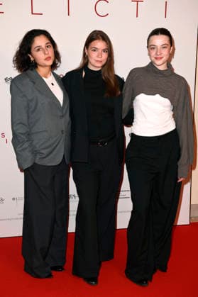 Deniz Akyüz, Phillis Lara Lau, and Eva Marlen Hirschburger at the premiere of the movie *Corpus Delicti* at the Delphi Filmpalast in Berlin, September 14, 2026 Foto:xN.xKubelkax xFuturexImagex corpus_6935