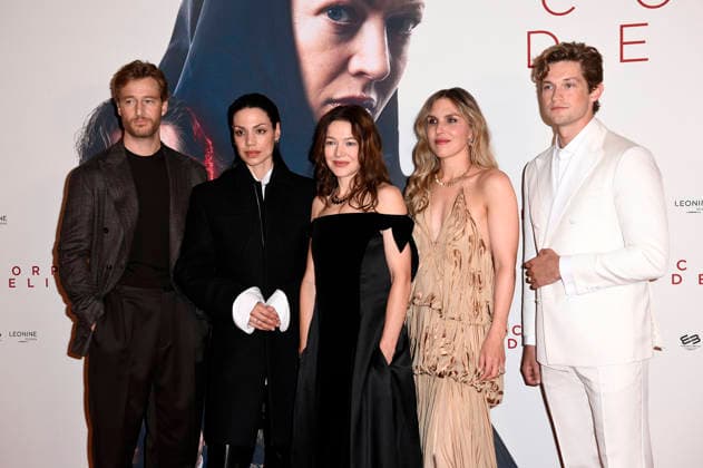 Alexander Fehling, Haley Louise Jones, Hannah Herzsprung, Lena Stahl, and Damian Hardung at the premiere of the movie *Corpus Delicti* at the Delphi Filmpalast in Berlin, September 14, 2026 Foto:xN.xKubelkax xFuturexImagex corpus_6954