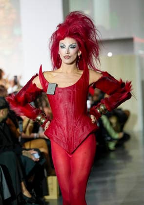 The Blonds Spring 2027 Runway at New York Fashion Week A model walks the runway during The Blonds Spring 2027 and The Blonds 20th Anniversary at New York Fashion Week, held at 643 West 42nd Street in New York City, Monday September 14, 2026. Photography by Jennifer Graylock, Credit:JENNIFER GRAYLOCK Avalon United States, New York, New York, 643 West 42nd Street  Copyright: xJENNIFERxGRAYLOCKx xAvalonx 1134744325