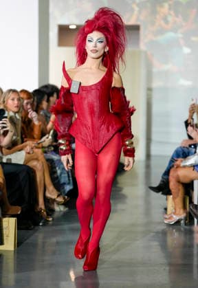 The Blonds Spring 2027 Runway at New York Fashion Week A model walks the runway during The Blonds Spring 2027 and The Blonds 20th Anniversary at New York Fashion Week, held at 643 West 42nd Street in New York City, Monday September 14, 2026. Photography by Jennifer Graylock, Credit:JENNIFER GRAYLOCK Avalon United States, New York, New York, 643 West 42nd Street  Copyright: xJENNIFERxGRAYLOCKx xAvalonx 1134744321