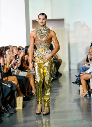 The Blonds Spring 2027 Runway at New York Fashion Week A model walks the runway during The Blonds Spring 2027 and The Blonds 20th Anniversary at New York Fashion Week, held at 643 West 42nd Street in New York City, Monday September 14, 2026. Photography by Jennifer Graylock, Credit:JENNIFER GRAYLOCK Avalon United States, New York, New York, 643 West 42nd Street  Copyright: xJENNIFERxGRAYLOCKx xAvalonx 1134744529