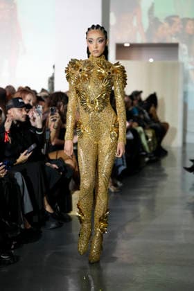 The Blonds Spring 2027 Runway at New York Fashion Week A model walks the runway during The Blonds Spring 2027 and The Blonds 20th Anniversary at New York Fashion Week, held at 643 West 42nd Street in New York City, Monday September 14, 2026. Photography by Jennifer Graylock, Credit:JENNIFER GRAYLOCK Avalon United States, New York, New York, 643 West 42nd Street  Copyright: xJENNIFERxGRAYLOCKx xAvalonx 1134744586