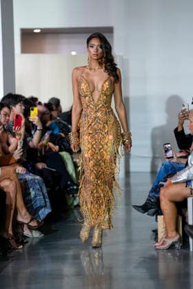 The Blonds Spring 2027 Runway at New York Fashion Week A model walks the runway during The Blonds Spring 2027 and The Blonds 20th Anniversary at New York Fashion Week, held at 643 West 42nd Street in New York City, Monday September 14, 2026. Photography by Jennifer Graylock, Credit:JENNIFER GRAYLOCK Avalon United States, New York, New York, 643 West 42nd Street  Copyright: xJENNIFERxGRAYLOCKx xAvalonx 1134744769