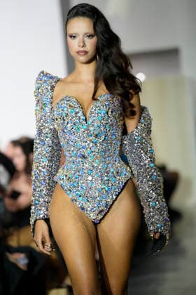The Blonds Spring 2027 Runway at New York Fashion Week A model walks the runway during The Blonds Spring 2027 and The Blonds 20th Anniversary at New York Fashion Week, held at 643 West 42nd Street in New York City, Monday September 14, 2026. Photography by Jennifer Graylock, Credit:JENNIFER GRAYLOCK Avalon United States, New York, New York, 643 West 42nd Street  Copyright: xJENNIFERxGRAYLOCKx xAvalonx 1134744919