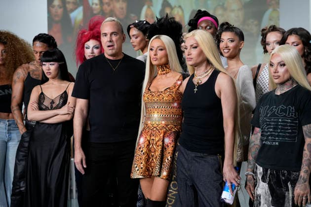The Blonds Spring 2027 David Blond, Paris Hilton, Philippe Blond during The Blonds Spring 2027 and The Blonds 20th Anniversary, held at 643 West 42nd Street in New York City, Monday September 14, 2026. Photography by Jennifer Graylock-Graylock.com 917-519-7666, Credit:JENNIFER GRAYLOCK Avalon United States, New York, New York, 643 West 42nd Street  Copyright: xJENNIFERxGRAYLOCKx xAvalonx 1134743581