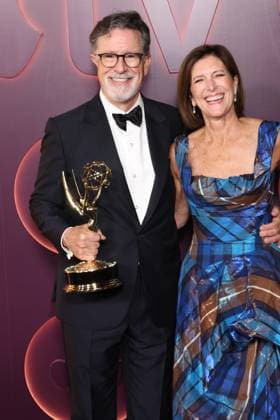 Los Angeles Ca Sept 14: Stephen Colbert & Evelyn McGee Colbert at Apple TV s Primetime Emmy Party Red Carpet held at Nya Studios West on September 14, 2026 . Copyright: xAdMediax xMediaPunchx