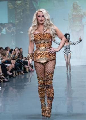 September 14, 2026, Bronx, New York, USA: Gigi Gorgeous walks runway for The Blonds 20th Anniversary by David and Phillipe Blond presented by Motorola Razr Spring Summer 27 fashion show during SS27 FW at Lavan in New York, NY on September 15, 2026. Bronx USA  - ZUMAr339 20260914_znp_r339_014 Copyright: xLevxRadinx