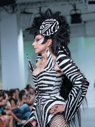 September 14, 2026, Bronx, New York, USA: Susanne Bartsch walks runway for The Blonds 20th Anniversary by David and Phillipe Blond presented by Motorola Razr Spring Summer 27 fashion show during SS27 FW at Lavan in New York, NY on September 15, 2026. Bronx USA  - ZUMAr339 20260914_znp_r339_019 Copyright: xLevxRadinx