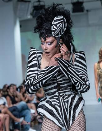 September 14, 2026, Bronx, New York, USA: Susanne Bartsch walks runway for The Blonds 20th Anniversary by David and Phillipe Blond presented by Motorola Razr Spring Summer 27 fashion show during SS27 FW at Lavan in New York, NY on September 15, 2026. Bronx USA  - ZUMAr339 20260914_znp_r339_020 Copyright: xLevxRadinx