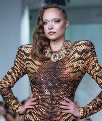 September 14, 2026, Bronx, New York, USA: A model walks runway for The Blonds 20th Anniversary by David and Phillipe Blond presented by Motorola Razr Spring Summer 27 fashion show during SS27 FW at Lavan in New York, NY on September 15, 2026. Bronx USA  - ZUMAr339 20260914_znp_r339_026 Copyright: xLevxRadinx