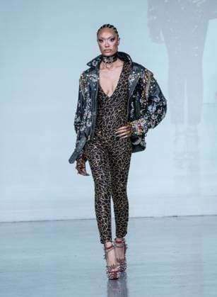 September 14, 2026, Bronx, New York, USA: A model walks runway for The Blonds 20th Anniversary by David and Phillipe Blond presented by Motorola Razr Spring Summer 27 fashion show during SS27 FW at Lavan in New York, NY on September 15, 2026. Bronx USA  - ZUMAr339 20260914_znp_r339_029 Copyright: xLevxRadinx