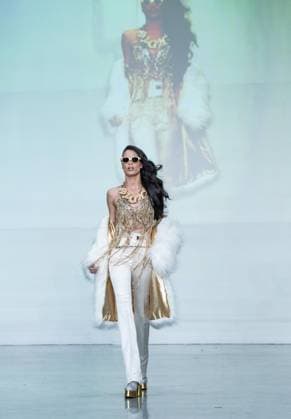 September 14, 2026, Bronx, New York, USA: A model walks runway for The Blonds 20th Anniversary by David and Phillipe Blond presented by Motorola Razr Spring Summer 27 fashion show during SS27 FW at Lavan in New York, NY on September 15, 2026. Bronx USA  - ZUMAr339 20260914_znp_r339_032 Copyright: xLevxRadinx