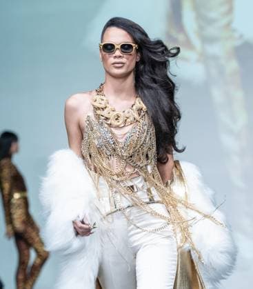 September 14, 2026, Bronx, New York, USA: A model walks runway for The Blonds 20th Anniversary by David and Phillipe Blond presented by Motorola Razr Spring Summer 27 fashion show during SS27 FW at Lavan in New York, NY on September 15, 2026. Bronx USA  - ZUMAr339 20260914_znp_r339_034 Copyright: xLevxRadinx