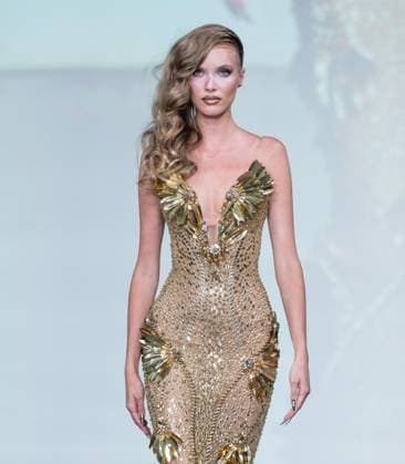 September 14, 2026, Bronx, New York, USA: A model walks runway for The Blonds 20th Anniversary by David and Phillipe Blond presented by Motorola Razr Spring Summer 27 fashion show during SS27 FW at Lavan in New York, NY on September 15, 2026. Bronx USA  - ZUMAr339 20260914_znp_r339_054 Copyright: xLevxRadinx