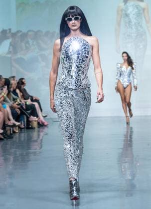 September 14, 2026, Bronx, New York, USA: A model walks runway for The Blonds 20th Anniversary by David and Phillipe Blond presented by Motorola Razr Spring Summer 27 fashion show during SS27 FW at Lavan in New York, NY on September 15, 2026. Bronx USA  - ZUMAr339 20260914_znp_r339_080 Copyright: xLevxRadinx