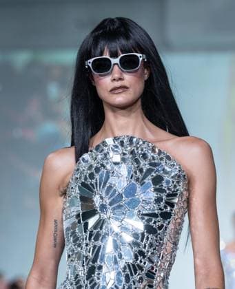 September 14, 2026, Bronx, New York, USA: A model walks runway for The Blonds 20th Anniversary by David and Phillipe Blond presented by Motorola Razr Spring Summer 27 fashion show during SS27 FW at Lavan in New York, NY on September 15, 2026. Bronx USA  - ZUMAr339 20260914_znp_r339_082 Copyright: xLevxRadinx
