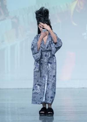 September 14, 2026, Bronx, New York, USA: Susanne Bartsch walks runway during rehearsal for The Blonds 20th Anniversary by David and Phillipe Blond presented by Motorola Razr Spring Summer 27 fashion show during SS27 FW at Lavan in New York, NY on September 15, 2026. Bronx USA  - ZUMAr339 20260914_znp_r339_161 Copyright: xLevxRadinx