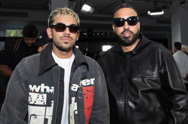 September 14, 2026, Bronx, New York, USA: Mikyle Rafiq, French Montana attend runway for The Blonds 20th Anniversary by David and Phillipe Blond presented by Motorola Razr Spring Summer 27 fashion show during SS27 FW at Lavan in New York, NY on September 15, 2026. Bronx USA  - ZUMAr339 20260914_znp_r339_138 Copyright: xLevxRadinx