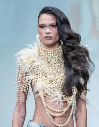 September 14, 2026, Bronx, New York, USA: A model walks runway for The Blonds 20th Anniversary by David and Phillipe Blond presented by Motorola Razr Spring Summer 27 fashion show during SS27 FW at Lavan in New York, NY on September 15, 2026. Bronx USA  - ZUMAr339 20260914_znp_r339_176 Copyright: xLevxRadinx