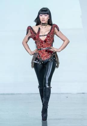 September 14, 2026, Bronx, New York, USA: Yeha Lueng walks runway for The Blonds 20th Anniversary by David and Phillipe Blond presented by Motorola Razr Spring Summer 27 fashion show during SS27 FW at Lavan in New York, NY on September 15, 2026. Bronx USA  - ZUMAr339 20260914_znp_r339_199 Copyright: xLevxRadinx