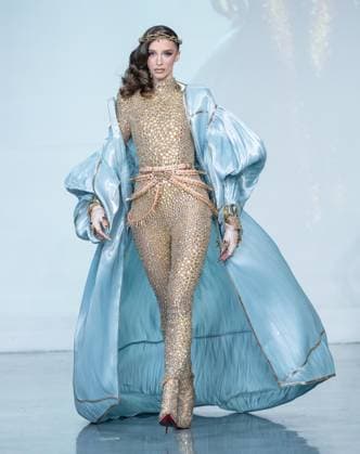 September 14, 2026, Bronx, New York, USA: A model walks runway for The Blonds 20th Anniversary by David and Phillipe Blond presented by Motorola Razr Spring Summer 27 fashion show during SS27 FW at Lavan in New York, NY on September 15, 2026. Bronx USA  - ZUMAr339 20260914_znp_r339_197 Copyright: xLevxRadinx