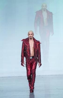 September 14, 2026, Bronx, New York, USA: A model walks runway for The Blonds 20th Anniversary by David and Phillipe Blond presented by Motorola Razr Spring Summer 27 fashion show during SS27 FW at Lavan in New York, NY on September 15, 2026. Bronx USA  - ZUMAr339 20260914_znp_r339_204 Copyright: xLevxRadinx
