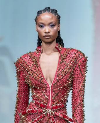 September 14, 2026, Bronx, New York, USA: A model walks runway for The Blonds 20th Anniversary by David and Phillipe Blond presented by Motorola Razr Spring Summer 27 fashion show during SS27 FW at Lavan in New York, NY on September 15, 2026. Bronx USA  - ZUMAr339 20260914_znp_r339_211 Copyright: xLevxRadinx
