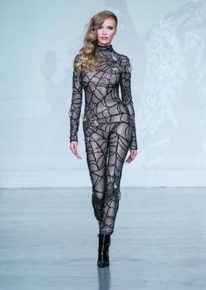 September 14, 2026, Bronx, New York, USA: A model walks runway for The Blonds 20th Anniversary by David and Phillipe Blond presented by Motorola Razr Spring Summer 27 fashion show during SS27 FW at Lavan in New York, NY on September 15, 2026. Bronx USA  - ZUMAr339 20260914_znp_r339_228 Copyright: xLevxRadinx