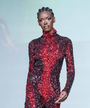 September 14, 2026, Bronx, New York, USA: A model walks runway for The Blonds 20th Anniversary by David and Phillipe Blond presented by Motorola Razr Spring Summer 27 fashion show during SS27 FW at Lavan in New York, NY on September 15, 2026. Bronx USA  - ZUMAr339 20260914_znp_r339_222 Copyright: xLevxRadinx