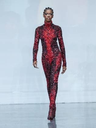 September 14, 2026, Bronx, New York, USA: A model walks runway for The Blonds 20th Anniversary by David and Phillipe Blond presented by Motorola Razr Spring Summer 27 fashion show during SS27 FW at Lavan in New York, NY on September 15, 2026. Bronx USA  - ZUMAr339 20260914_znp_r339_221 Copyright: xLevxRadinx
