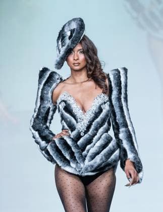 September 14, 2026, Bronx, New York, USA: A model walks runway for The Blonds 20th Anniversary by David and Phillipe Blond presented by Motorola Razr Spring Summer 27 fashion show during SS27 FW at Lavan in New York, NY on September 15, 2026. Bronx USA  - ZUMAr339 20260914_znp_r339_233 Copyright: xLevxRadinx
