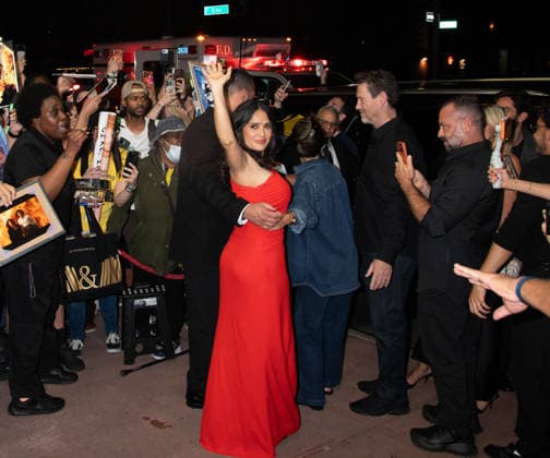 Celebrities outside the New York special film screening for Without Blood at the Village East Cinemas Featuring: Salma Hayek Where: New York, New York, United States When: 14 Sep 2026 Credit: Janet Mayer INSTARimages.com EDITORIAL USE ONLY. NOT FOR USE BY NEWSPAPERS BASED IN THE UK. Copyright: xx instar56020313