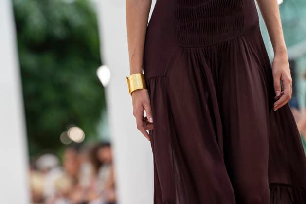Detail of a bracelet from Simorra s FOLD IN collection for spring-summer 2027, presented during Mercedes-Benz Fashion Week Madrid. September 14,2026. (202609141455)