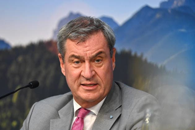 Markus SOEDER, Minister-President of Bavaria and CSU Chairman, single frame, cropped shot, portrait, press conference following a meeting of the State Cabinet at the Prinz Carl Palais in Munich on September 15, 2026