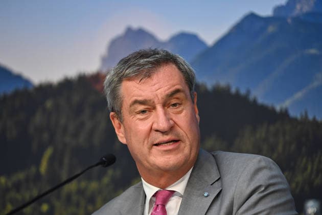 Markus SOEDER, Minister-President of Bavaria and CSU Chairman, single frame, cropped shot, portrait, press conference following a meeting of the State Cabinet at the Prinz Carl Palais in Munich on September 15, 2026