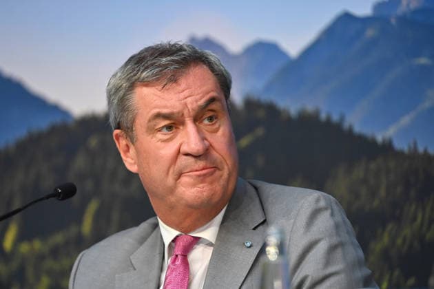 Markus SOEDER, Minister-President of Bavaria and CSU Chairman, single image, cropped shot, portrait, press conference following a meeting of the Council of Ministers at the Prinz Carl Palais in Munich on September 15, 2026