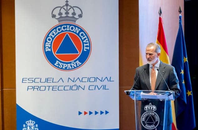 The King Presides Over the Opening of the 2026–2027 Academic Year at the National School of Civil Protection King Felipe VI speaks during the opening of the 2026–2027 academic year at the National School of Civil Protection on September 15, 2026, in Rivas Vaciamadrid, Madrid, Spain. The King presides over the opening of the academic year to mark the renovation of the school’s facilities, where students will receive specialized training in civil protection from the General State Administration and other entities with which the school maintains collaborative relationships. SEPTEMBER 15, 2026, Rivas Vaciamadrid, Madrid, Rivas Vaciamadrid, Madrid, Spain Copyright: xAlbertoxOrtegax 7776413